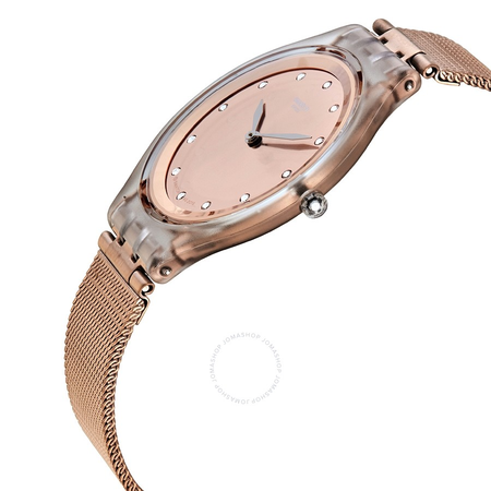 Swatch Skinelli Quartz Rose Dial Ladies Watch SVUK102M