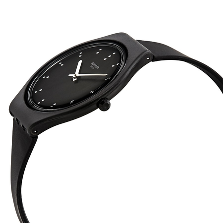 Swatch Skinero Black Dial Ladies Silicone Watch SVOB106