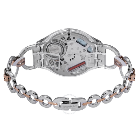 Swatch Skinring White Dial Two-Tone Ladies Watch SVOK102G