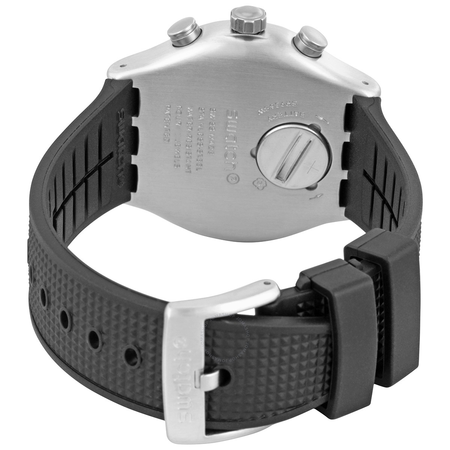 Swatch Very Dark Grid Chronograph Quartz Black Dial Men's Watch YVS461