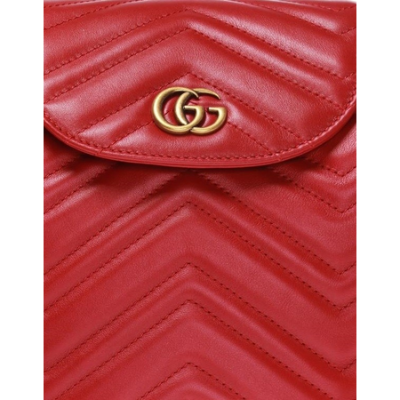 Gucci GG Marmont Quilted Backpack in Red 528129 DRW4T 6433