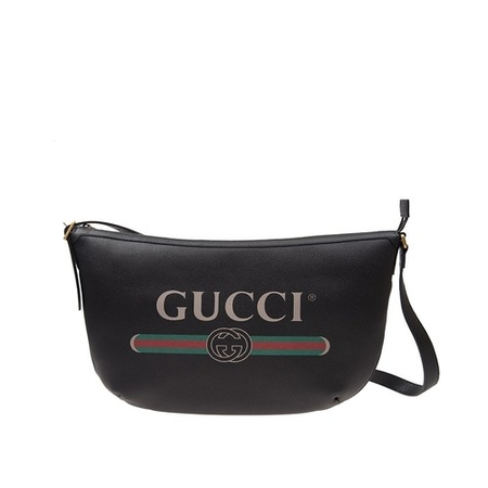 Gucci Print Half-moon Hobo Bag 523588 0GCAT 8163