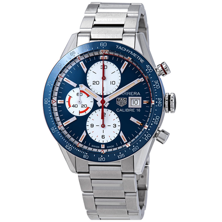 Tag Heuer Carrera Automatic Chronograph Blue Dial Men's Watch CV201AR.BA0715