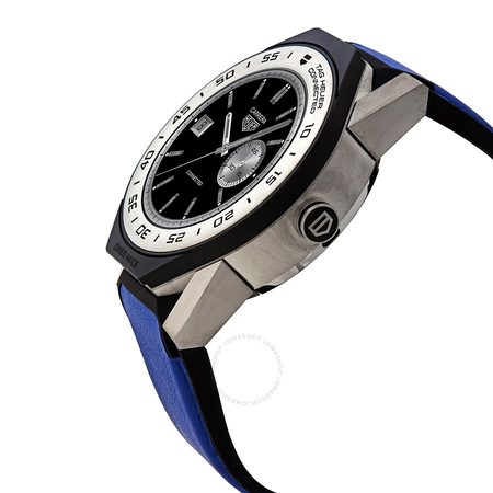 Tag Heuer Connected Modular Chronograph Blue Leather Smart Watch SBF818001.11FT8041