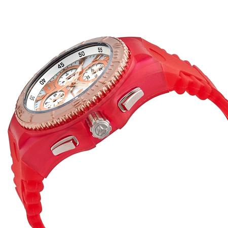 Technomarine Cruise JellyFish Pink Silicone Strap Chronograph Mother of Pearl Dial Ladies Watch TM-115268