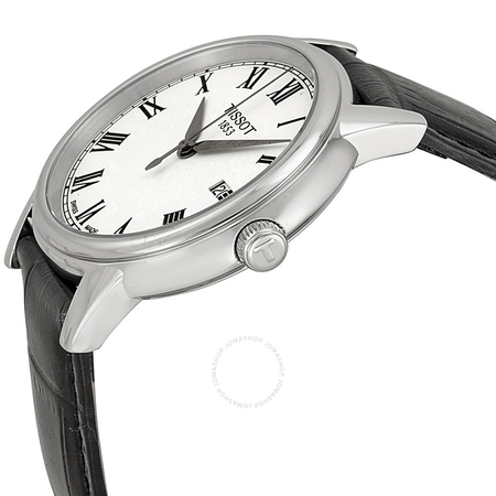 Tissot Carson White Dial Black Leather Men's Watch T0854101601300 T085.410.16.013.00