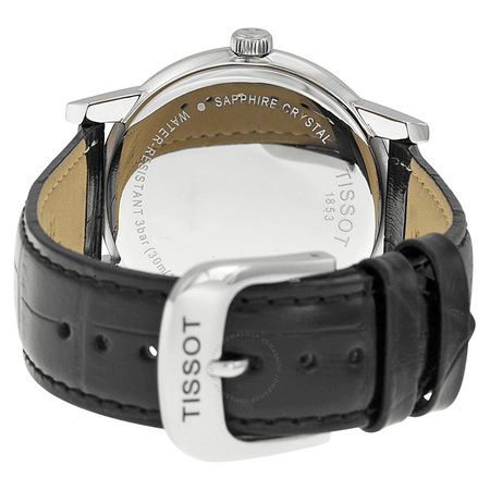 Tissot Carson White Dial Black Leather Men's Watch T0854101601300 T085.410.16.013.00
