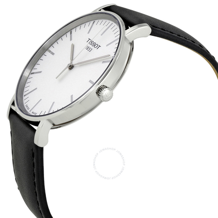 Tissot Everytime Silver Dial Leather Men's Watch T109.610.16.031.00