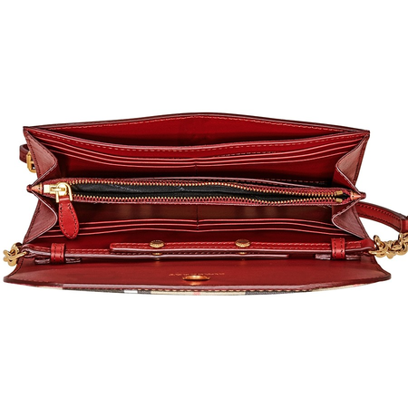 Burberry Vintage Check and Leather Wallet- Crimson 4080005