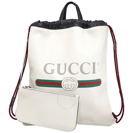 Gucci Printed Logo Leather Backpack 516639 0GCBT 8821