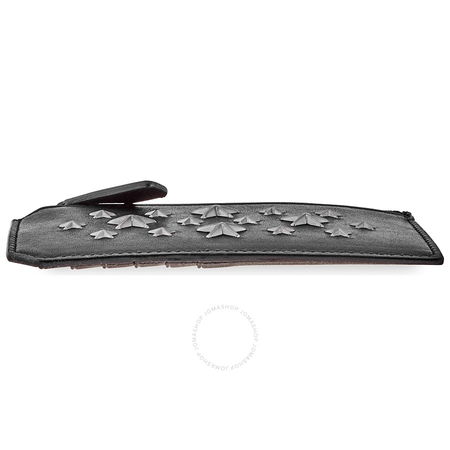 Jimmy Choo Men's Card Case Biker Black/Gunmetal Casey Zip Card Bike Leather 173 CASEY BLS BLACK/GUNME