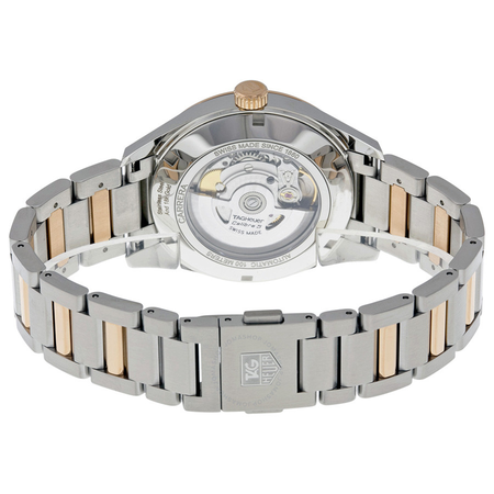 Tag Heuer Carrera Caliber 5 Silver Dial Stainless Steel 18kt Rose Gold Men's Watch WAR215D.BD0784