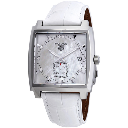 Tag Heuer Monaco Mother of Pearl Diamond Dial Men's Watch WAW131B.FC6247