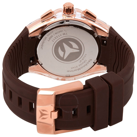 Technomarine Cruise Star Rose Dial Brown Silicone Men's Watch TM-115217
