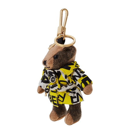 Burberry Thomas Bear Charm in Graffiti Print Trench Coat 8001738