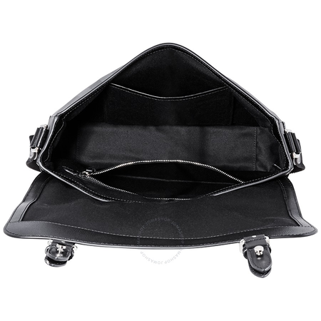 Burberry Men's Medium Leather Trim London Check Messenger Bag 4056888
