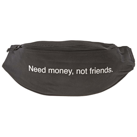 F.A.M.T. Men's Waist Bag Black Bum Bag "Need Money" FAMTBUM BAG MON Black