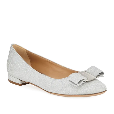 Ferragamo Ladies Glitter Varina Ballet Flat 01N723 694720