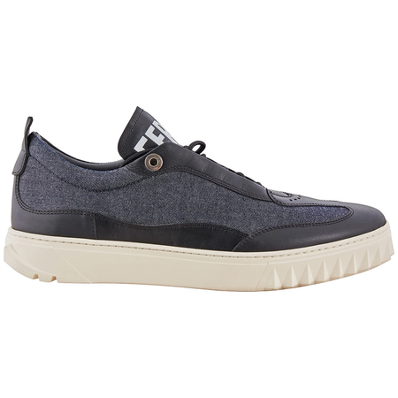 Ferragamo Men's Aaron Black/Blue Sneakers 02B400 709257