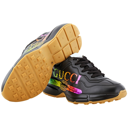 Gucci Rhyton leather Sneakers with Gucci logo 553608 DRW00 1000
