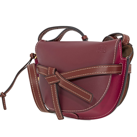 Loewe Ladies Burgundy Gate Small Bag 321.54.T20.7743