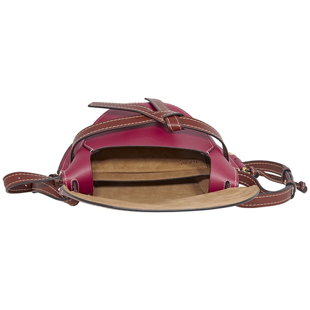 Loewe Ladies Burgundy Gate Small Bag 321.54.T20.7743