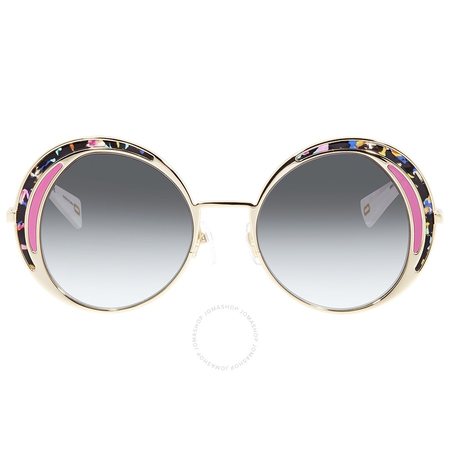 Marc Jacobs Marc Jacobs Green Aqua Gradient Round Ladies Sunglasses Marc 266/S 0M4R 00 51 Marc 266/S 0M4R 00 51
