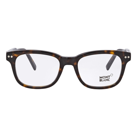Montblanc Brown Tortoise Men's Square Eyeglasses MB0628 052 MB0628  052 52