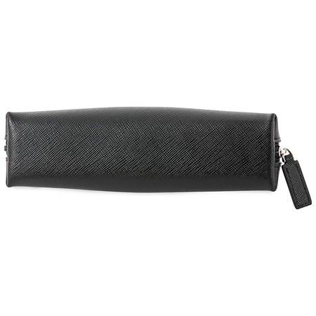Montblanc Sartorial Black Leather 2 Pen Pouch Zip Top 116766