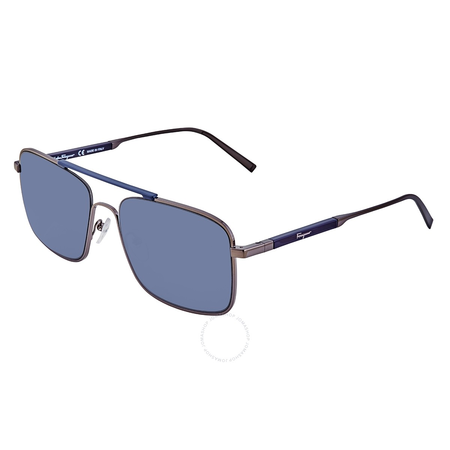 Salvatore Ferragamo Blue Square Men's Sunglasses SF173S 048 59