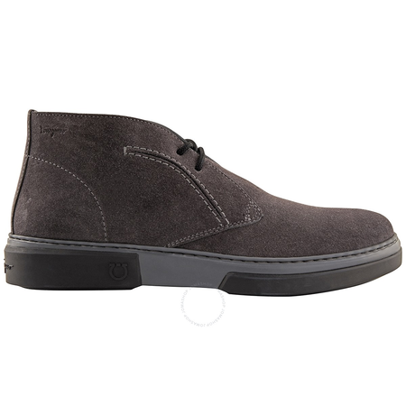 Ferragamo Men's Alder Dark Grey Chukka Boots 02B338 704412