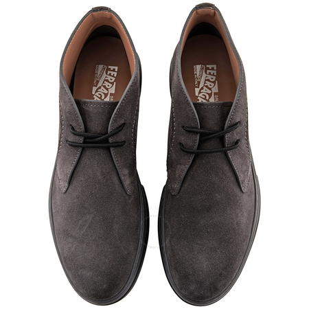 Ferragamo Men's Alder Dark Grey Chukka Boots 02B338 704412
