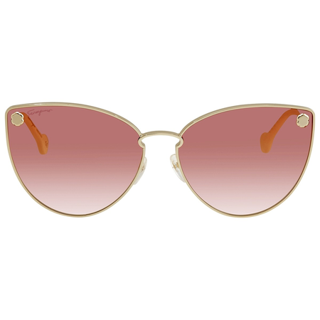 Salvatore Ferragamo Orange Gradient Cat Eye Ladies Sunglasses SF185S 710 64