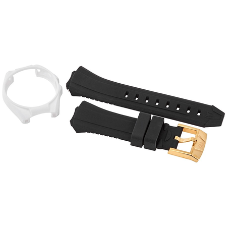 Technomarine Cruise Monogram Gold Dial White Silicone Unisex Watch TM-115061