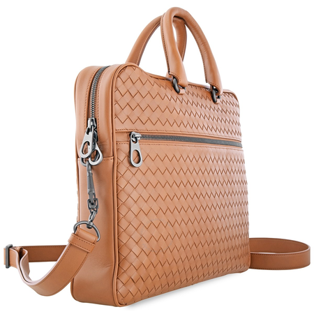 Bottega Veneta Bottega Veneta Men's Intrecciato Weave Leather Briefcase 516110 V4651 2628