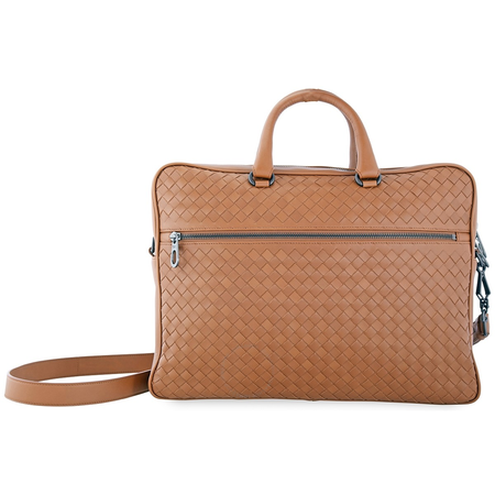 Bottega Veneta Bottega Veneta Men's Intrecciato Weave Leather Briefcase 516110 V4651 2628
