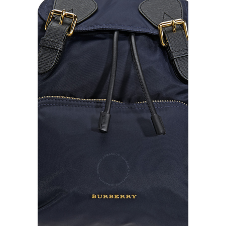 Burberry Medium Technical Nylon and Leather Rucksack - Ink Blue 4016624