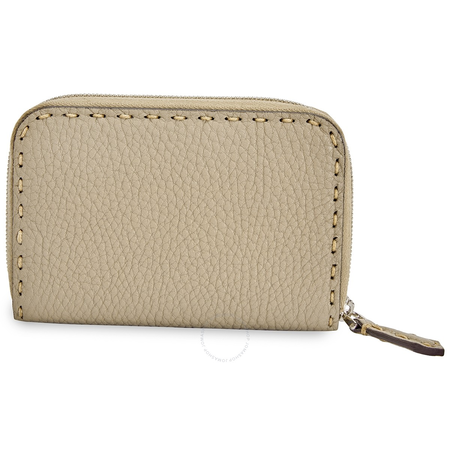 Fendi Ladies Beige Leather Zip Around Wallet 8M0313-SFR-F04Y9