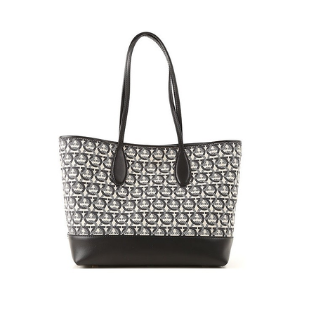 Ferragamo Ladies Studio Jacquard Tote Bag 21H663 709655