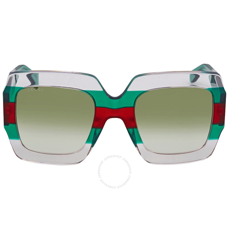 Gucci Green Gradient Square Sunglasses GG0178S 001 54 GG0178S 001 54