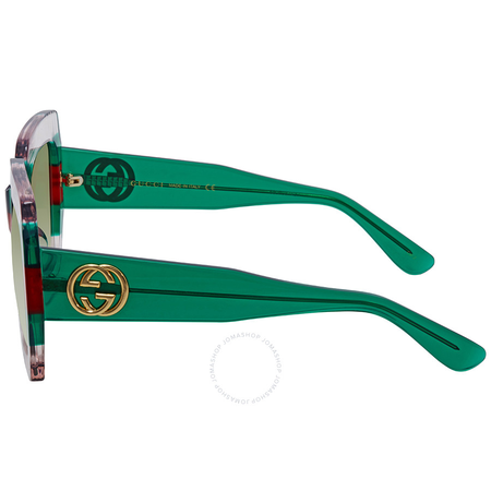 Gucci Green Gradient Square Sunglasses GG0178S 001 54 GG0178S 001 54