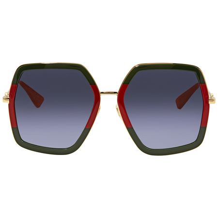 Gucci Grey Gradient Square Sunglasses GG0106S 007 56