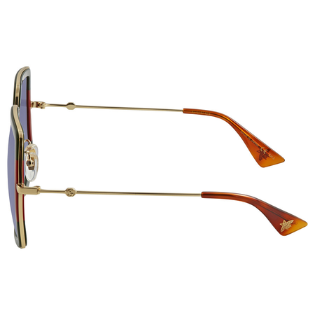 Gucci Grey Gradient Square Sunglasses GG0106S 007 56