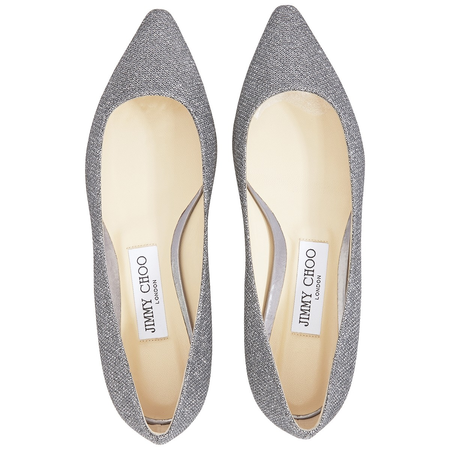 Jimmy Choo 24/7 Romy Lame Glita Flats 247 ROMY FLAT LAG ANTHRAC