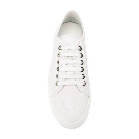 Jimmy Choo White Aiden Lowtop Sneaker 183 AIDEN EJL WHITE