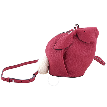 Loewe Loewe Ladies Bunny Mini Raspberry Crossbody Bag 199.12.T35.7330