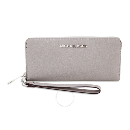 Michael Kors Jet Set Travel Saffiano Continental Wallet - Pearl Grey 32S5STVE9L-081