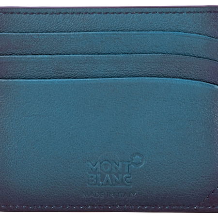 Montblanc Meisterstuck Selection 6cc Pocket Holder- Petrol Blue 118367
