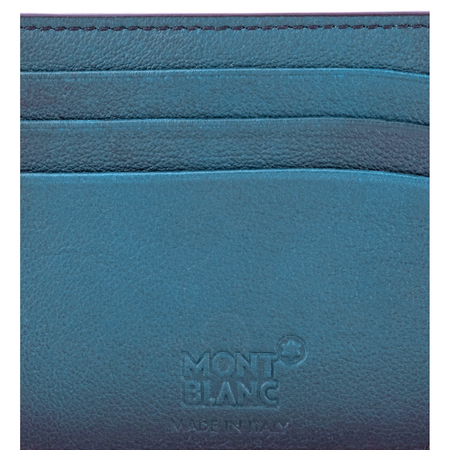Montblanc Meisterstuck Selection 6cc Pocket Holder- Petrol Blue 118367