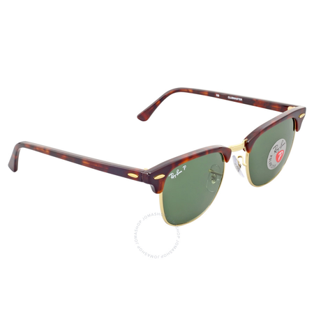 Ray Ban Clubmaster Polarized Green Classic G-15 Sunglasses RB3016 990/58 49 RB3016 990/58 49
